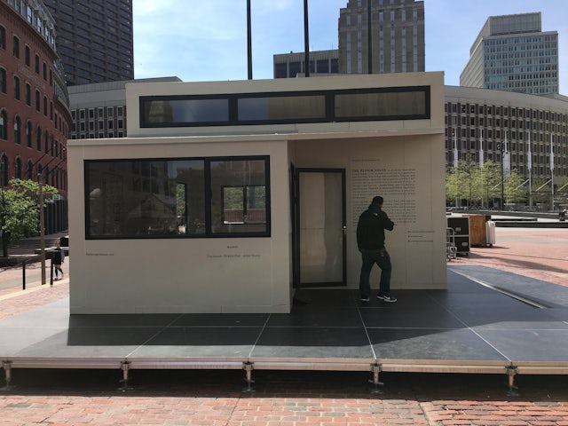 Model of the Plugin House at Boston's City Hall plaza.